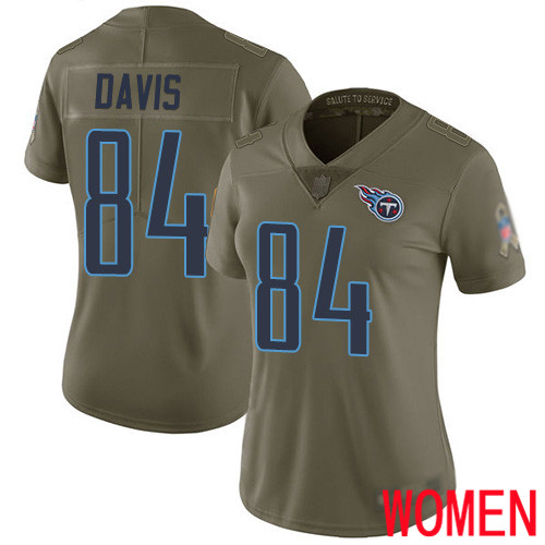 Tennessee Titans Limited Olive Women Corey Davis Jersey NFL Football #84 2017 Salute to Service->youth nfl jersey->Youth Jersey